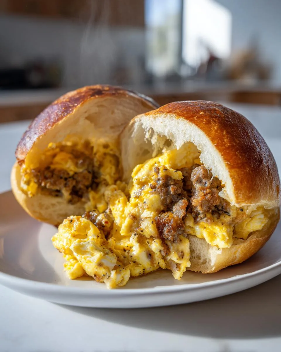 sausage egg breakfast rolls - detail 4