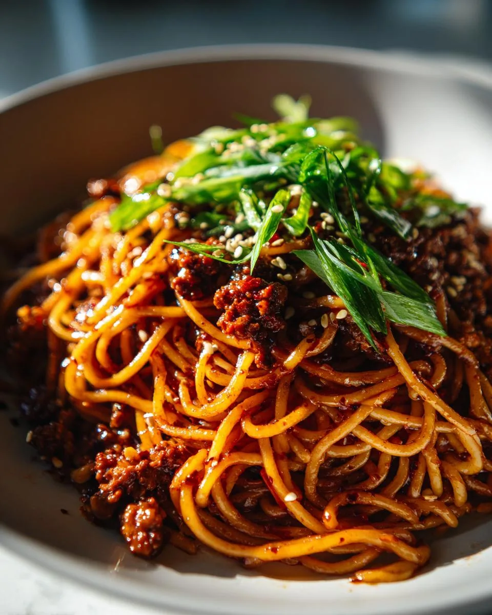 Asian Style Ground Beef Spaghetti - detail 4