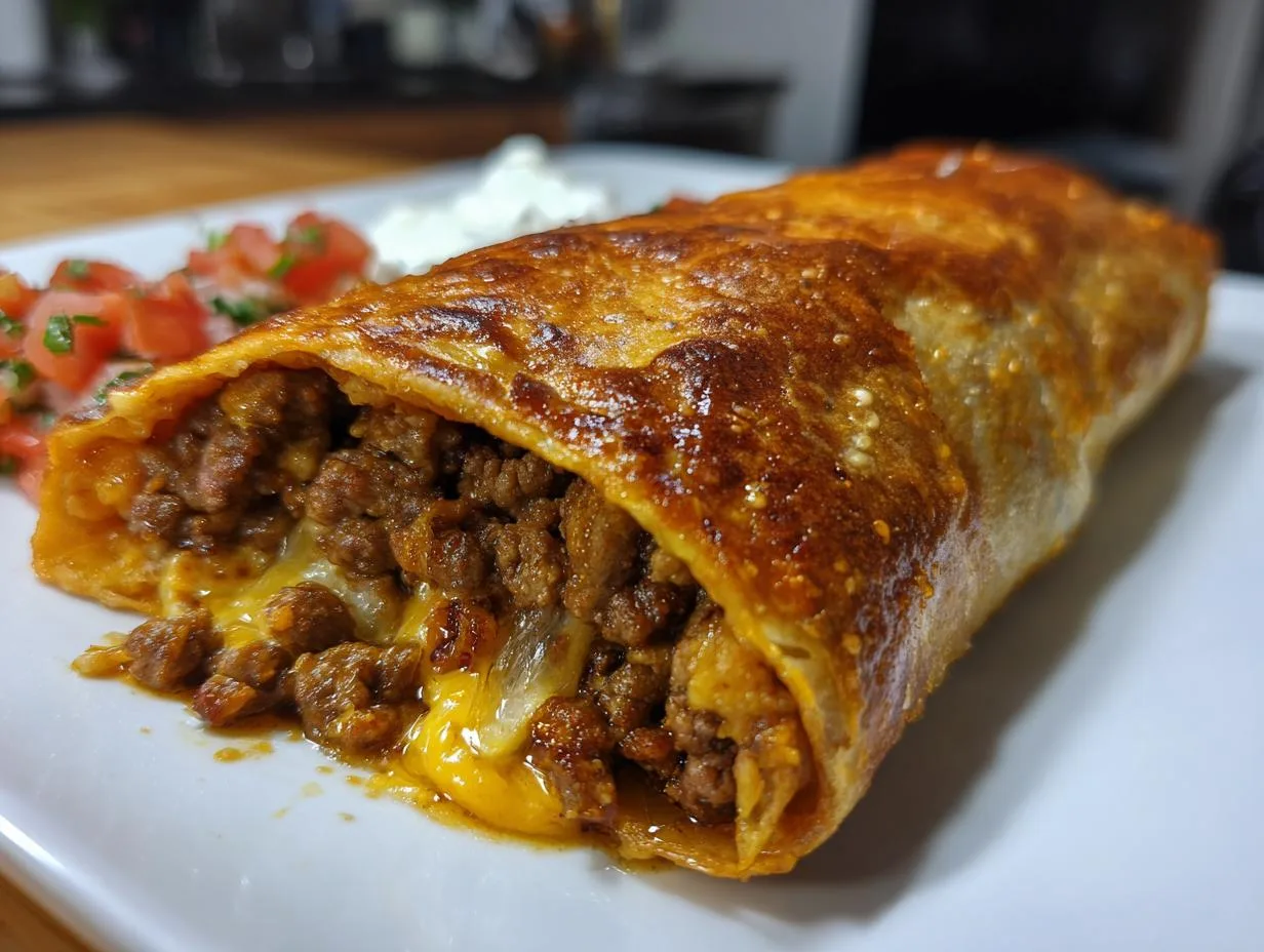 35-Minute Beef Cheese Chimichangas: Irresistible Crunch