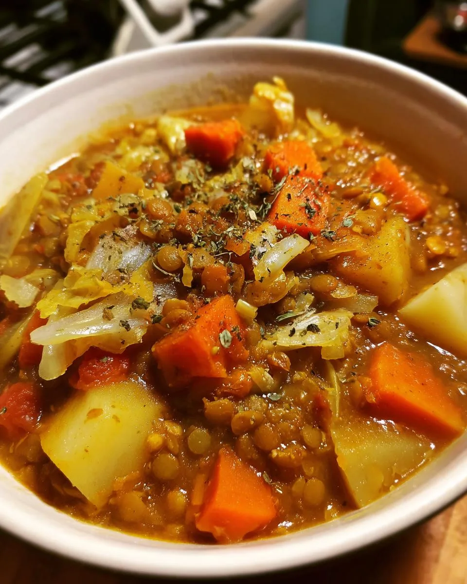 Cabbage Lentil Soup - detail 3
