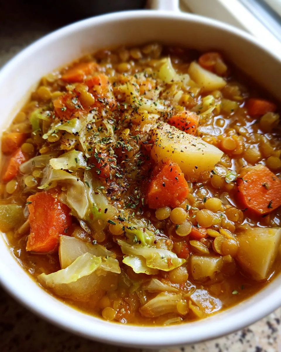 Cabbage Lentil Soup - detail 4