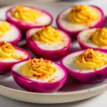 Deviled Eggs With Beet Juice