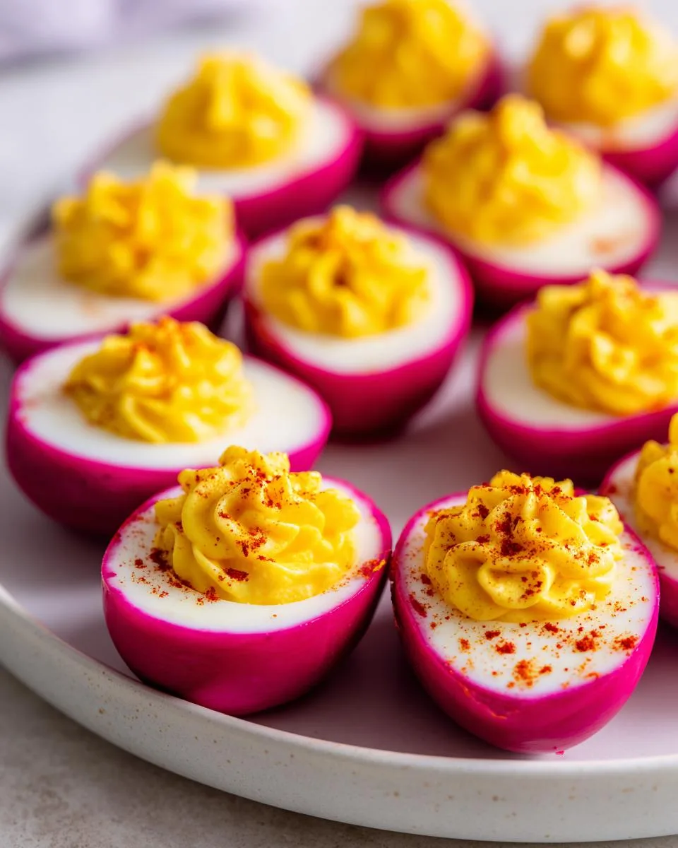 Deviled Eggs With Beet Juice - detail 2