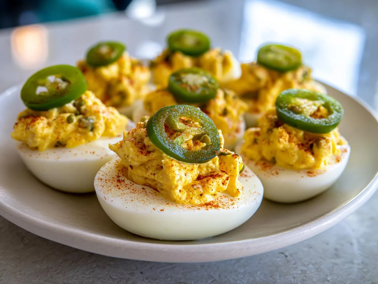5 Spicy Deviled Eggs With Jalapeno Slices That Wow Every Time