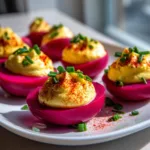 Deviled Eggs With Pickled Beets