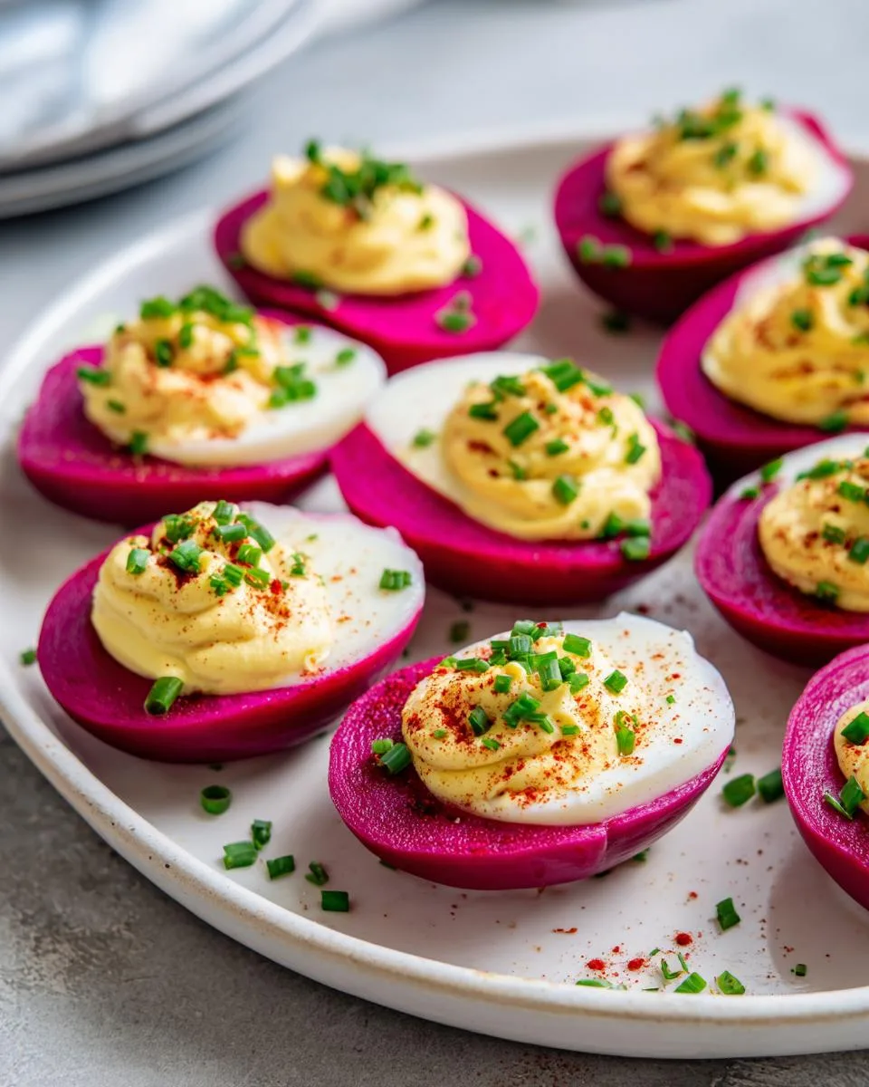 Deviled Eggs With Pickled Beets - detail 3