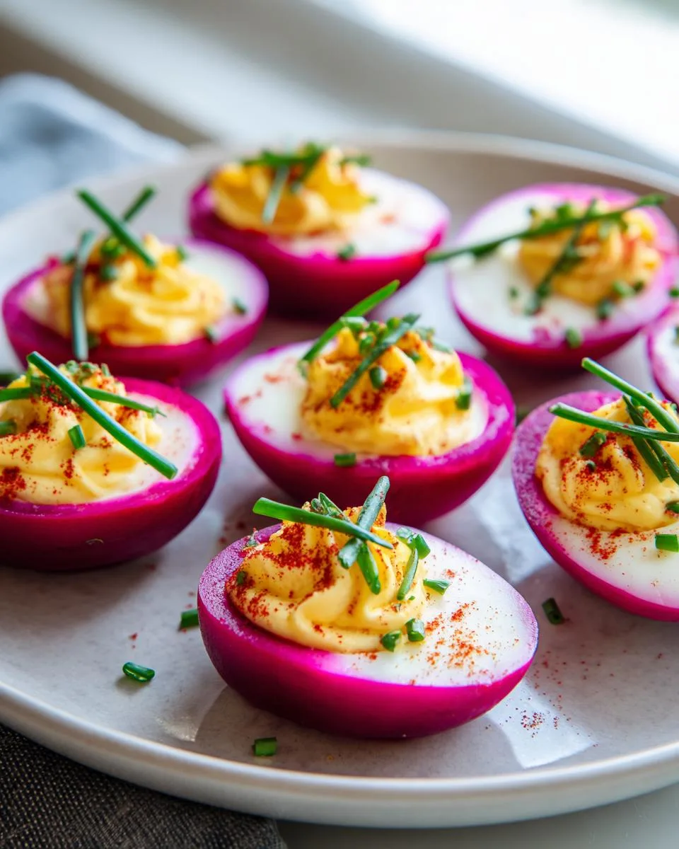 Deviled Eggs With Pickled Beets - detail 4
