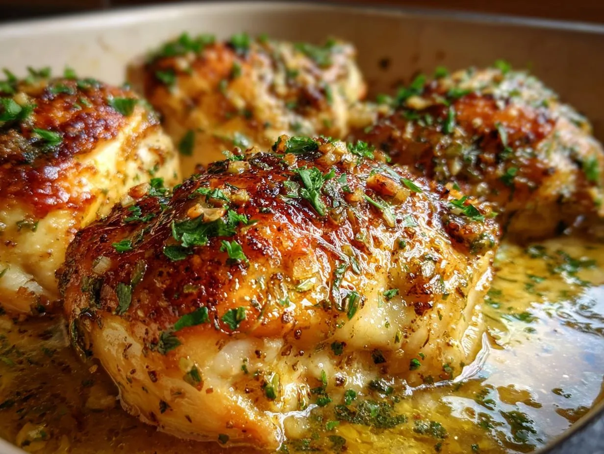 Juicy Garlic Butter Baked Chicken Recipe in Just 30 Minutes