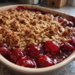 Healthy Cherry Oat Crumble