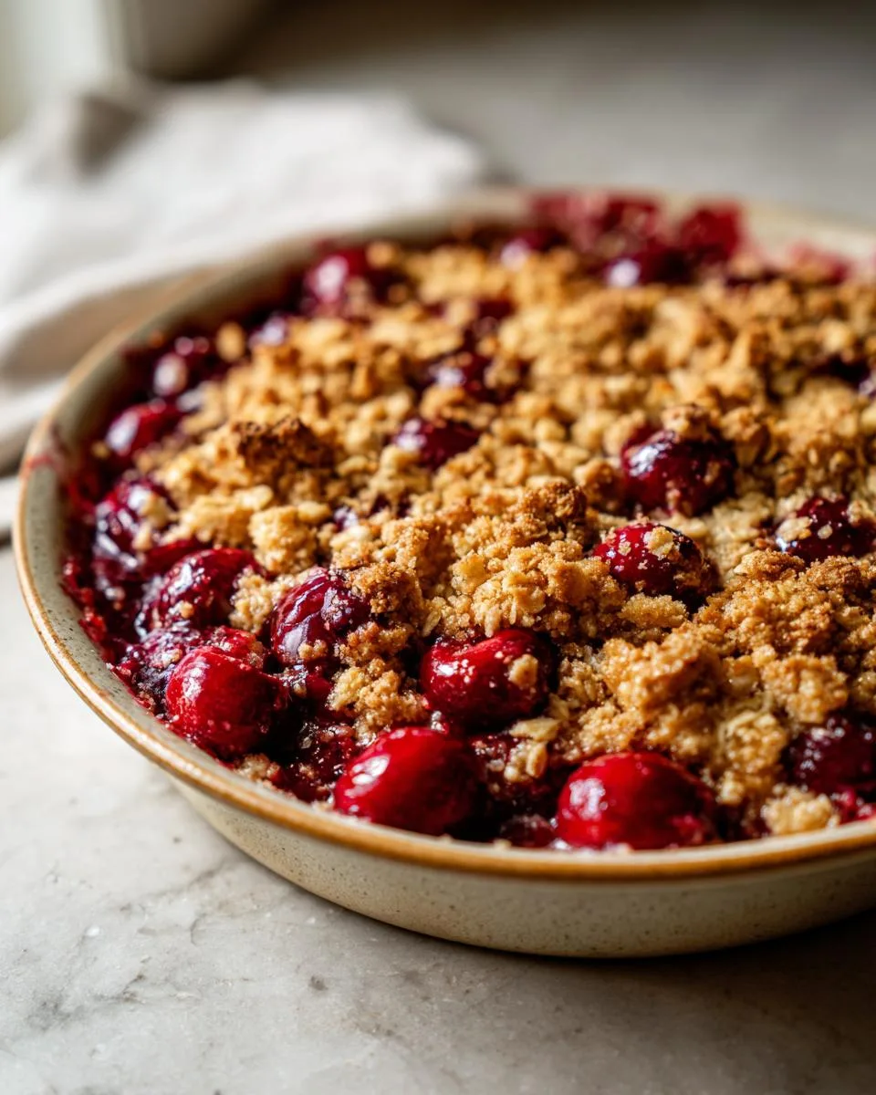 Healthy Cherry Oat Crumble - detail 2