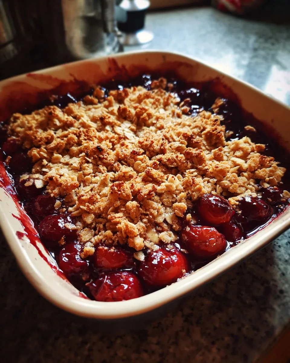 Healthy Cherry Oat Crumble - detail 3