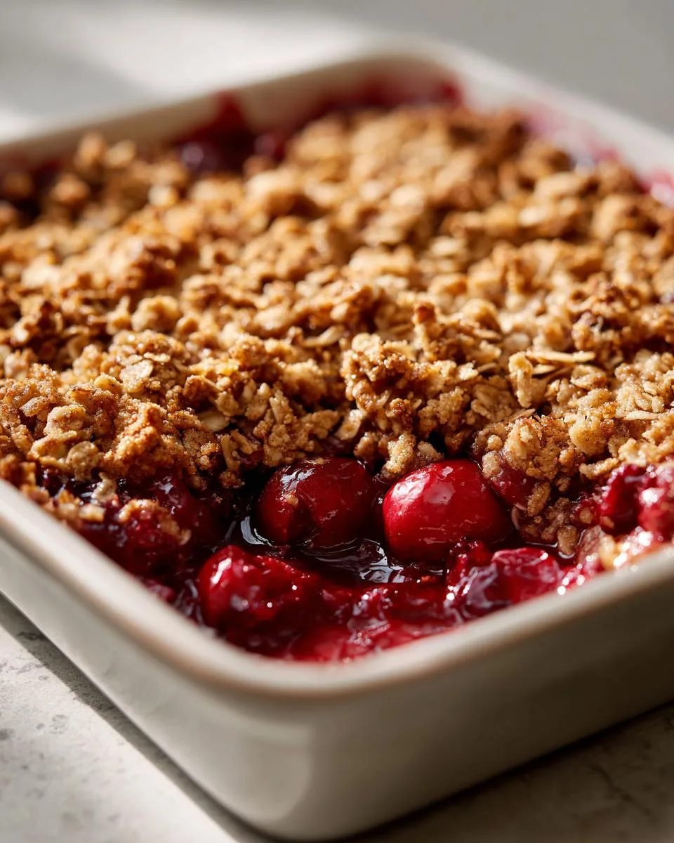 Healthy Cherry Oat Crumble - detail 4