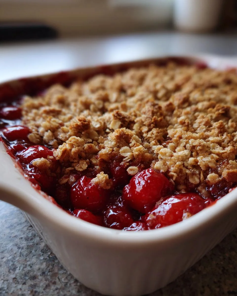 Healthy Cherry Oat Crumble - detail 5