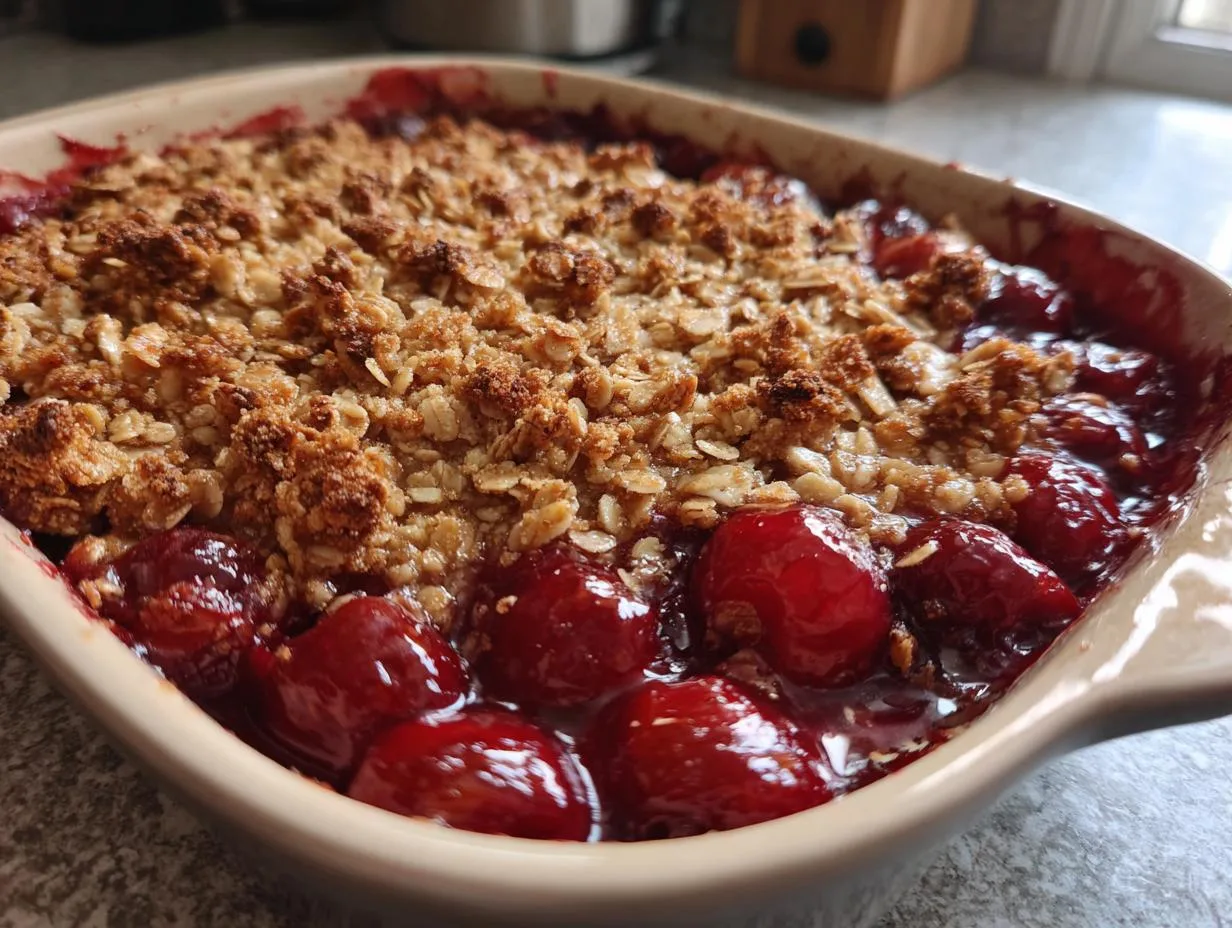 Healthy Cherry Oat Crumble: 5-Star Guilt-Free Dessert
