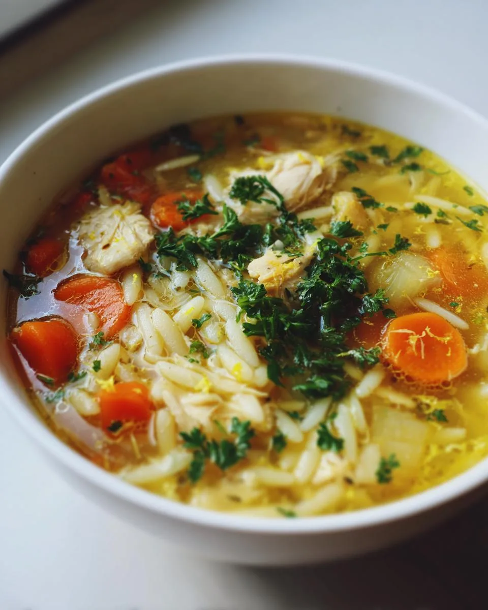 Lemon Chicken Orzo Soup - detail 4