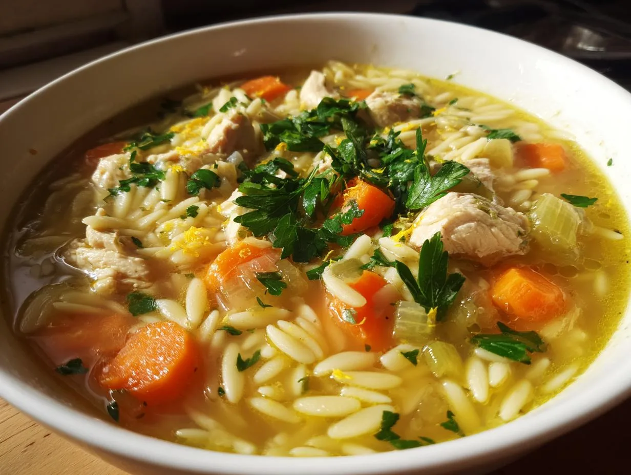 40-Minute Lemon Chicken Orzo Soup That Warms Your Soul