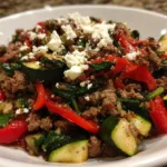 Mediterranean Ground Beef Stir Fry