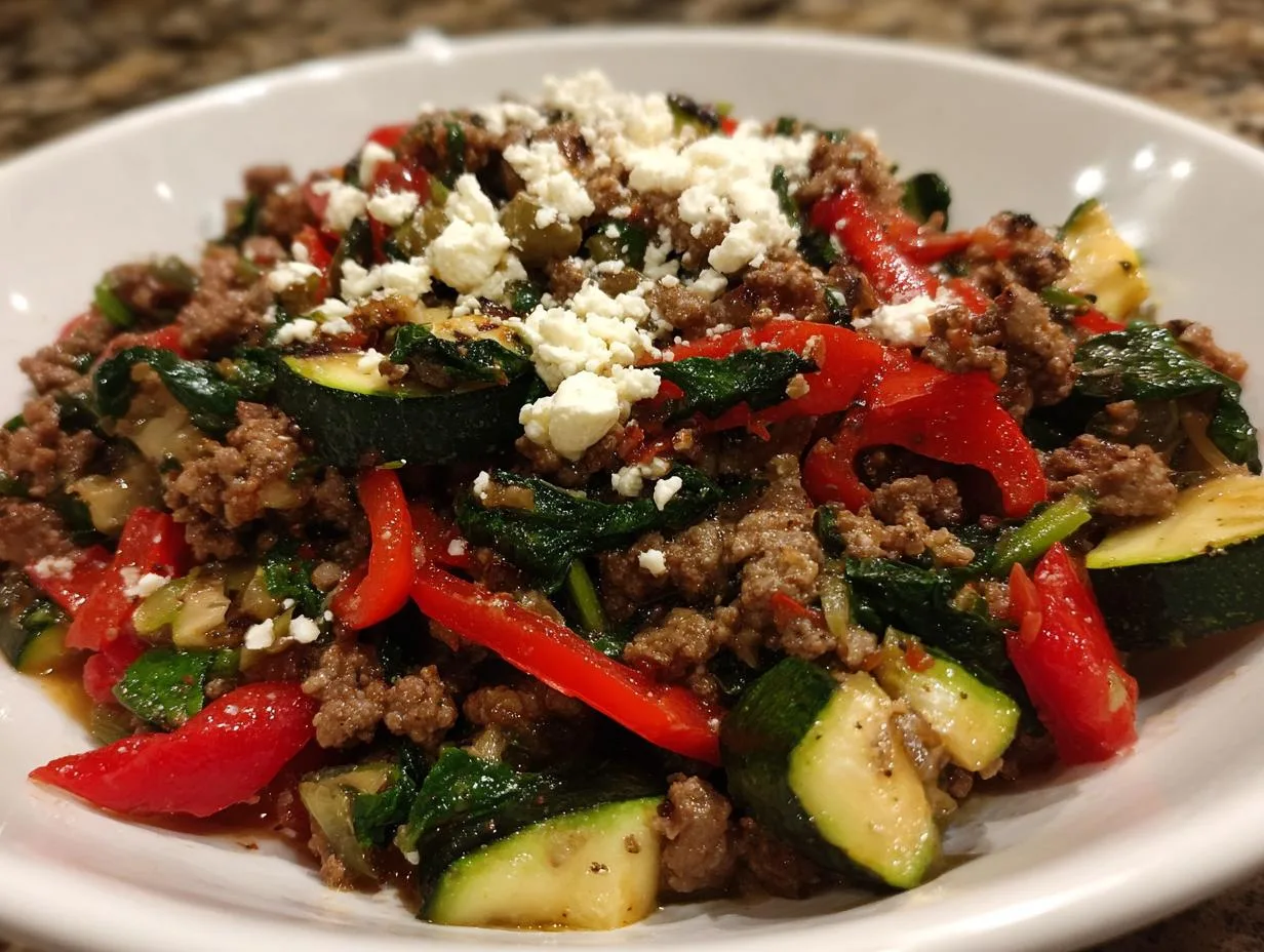 Savory 25-Minute Mediterranean Ground Beef Stir Fry Bliss