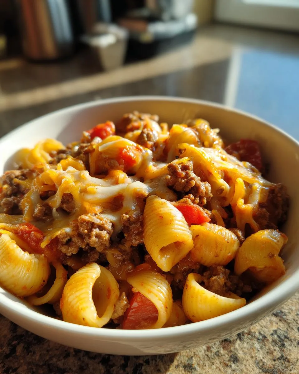 One Pot Beef Taco Pasta - detail 3
