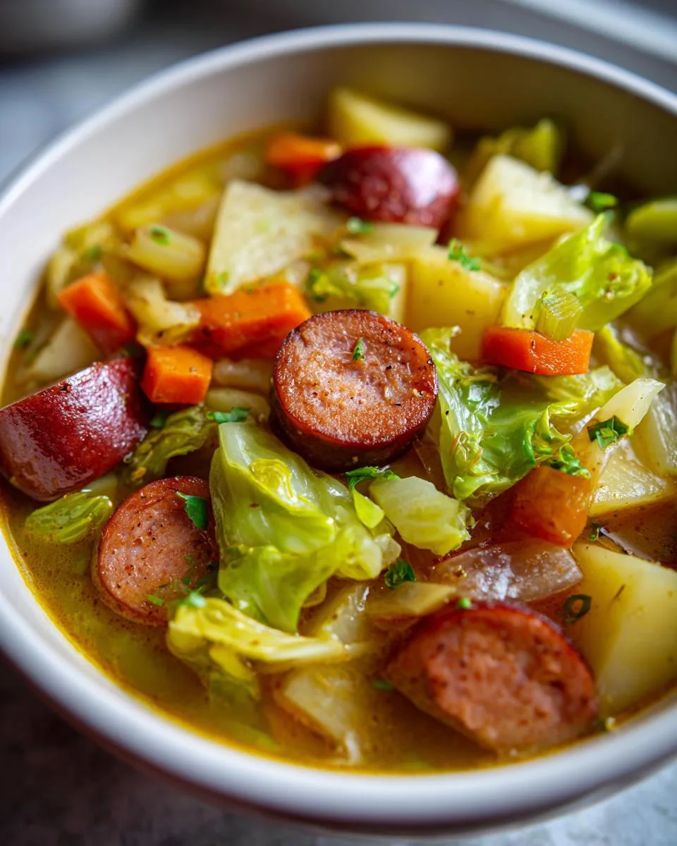 Potato Cabbage Sausage Soup - detail 5