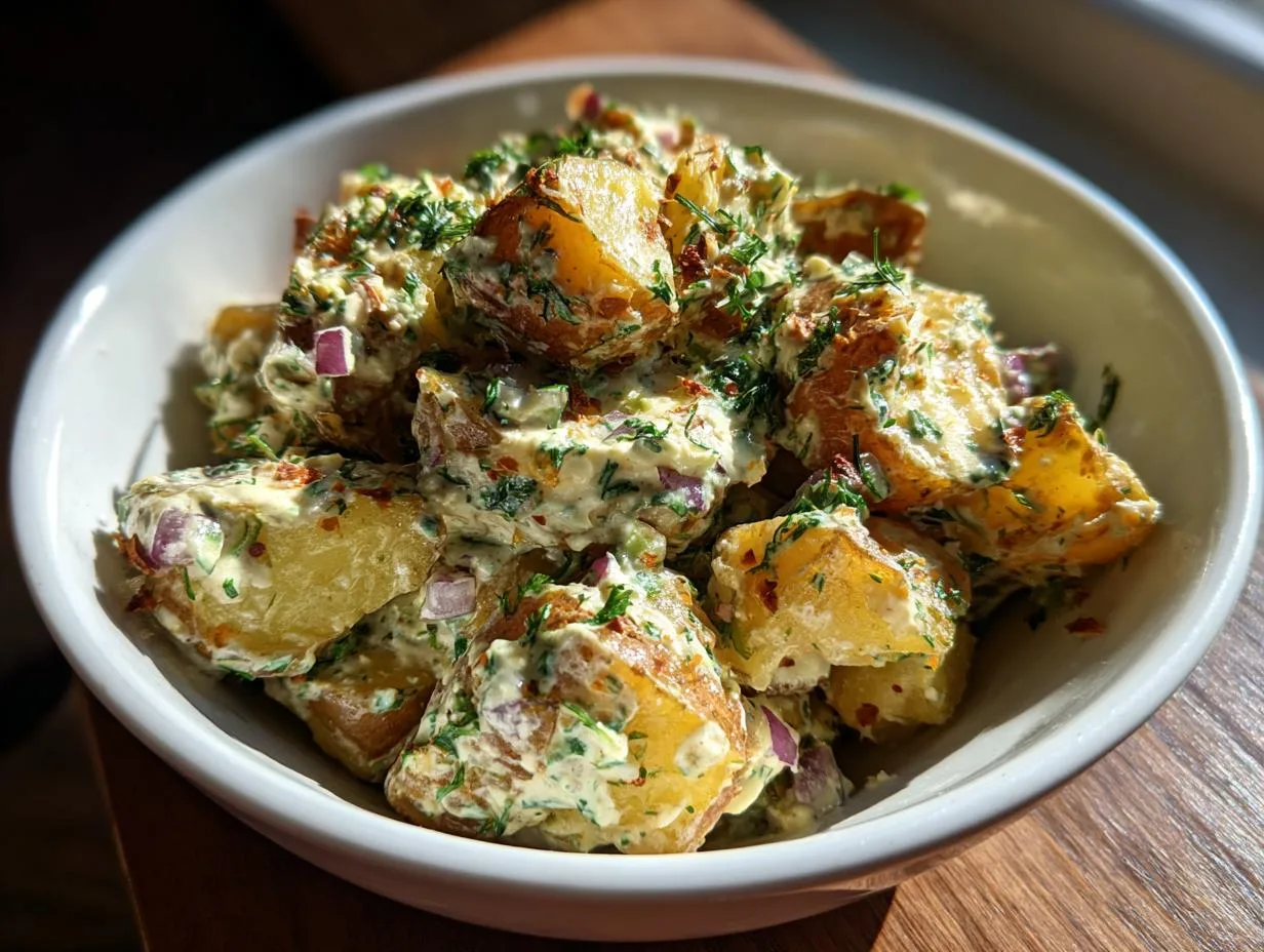 Irresistible Smashed Potato Salad With Crispy Secret