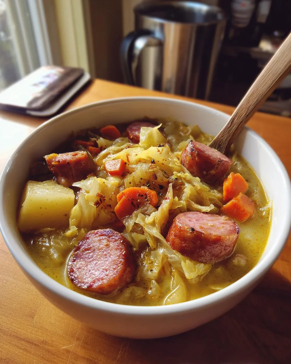 Smoked Sausage Cabbage Soup - detail 2