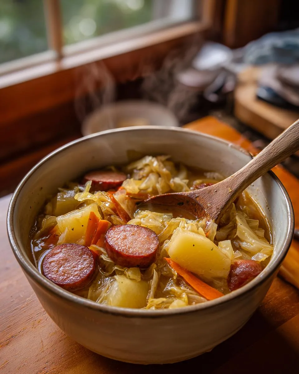 Smoked Sausage Cabbage Soup - detail 3