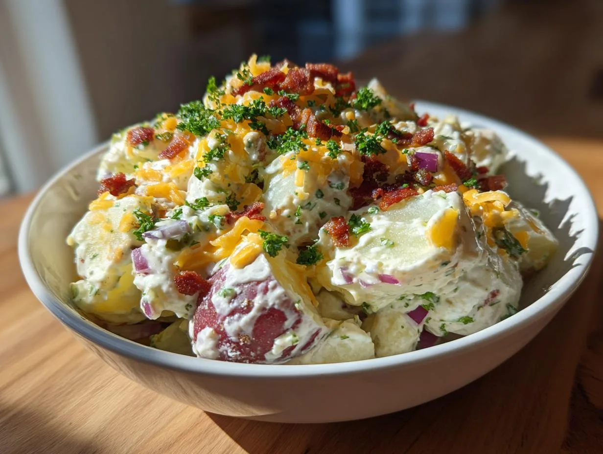 Incredible Steakhouse Potato Salad with 5 Secret Ingredients