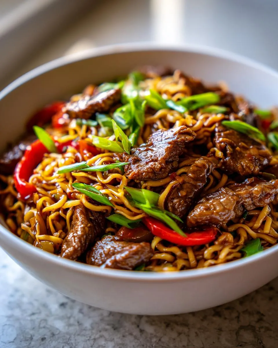 Sticky Beef Noodles - detail 1