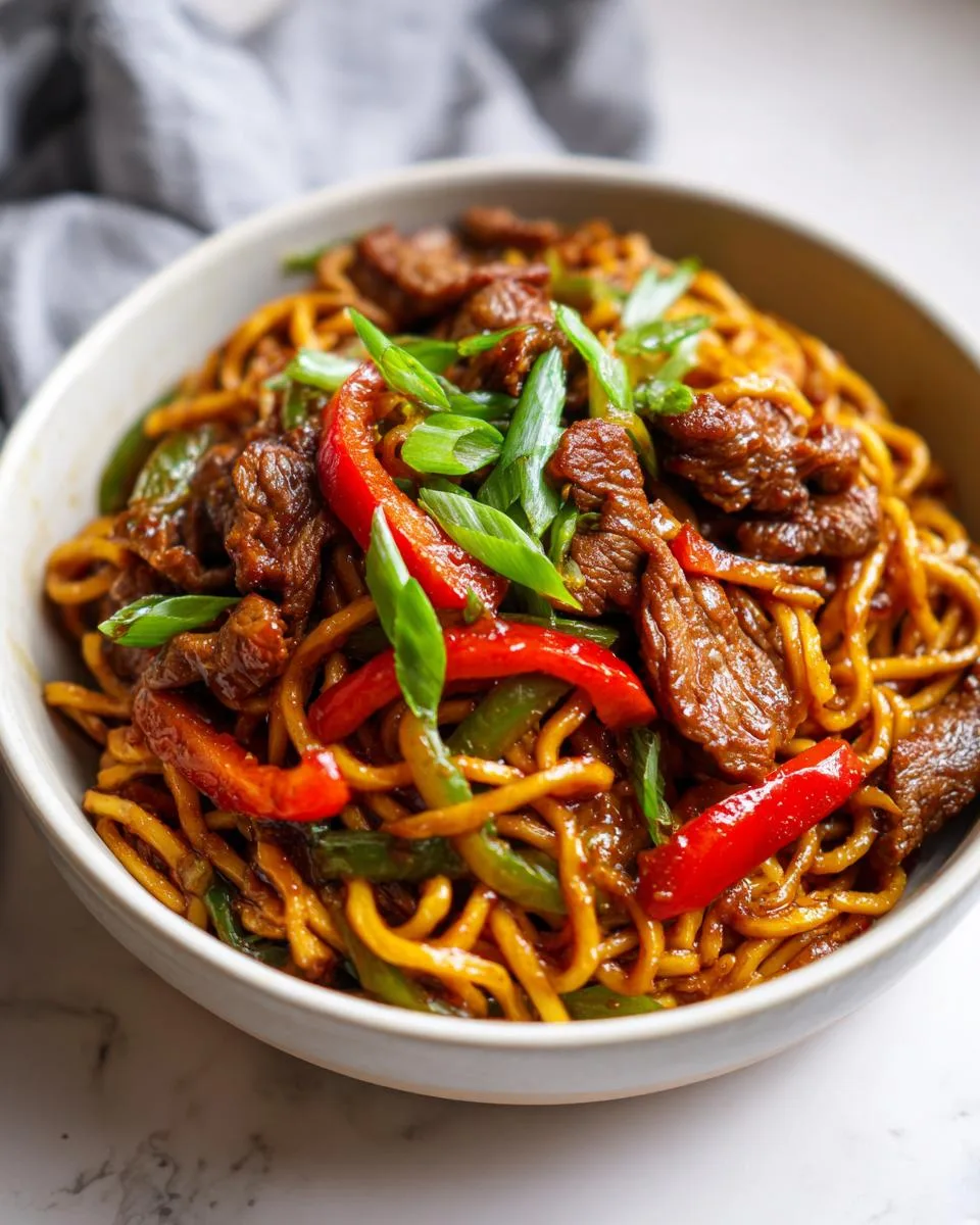 Sticky Beef Noodles - detail 2