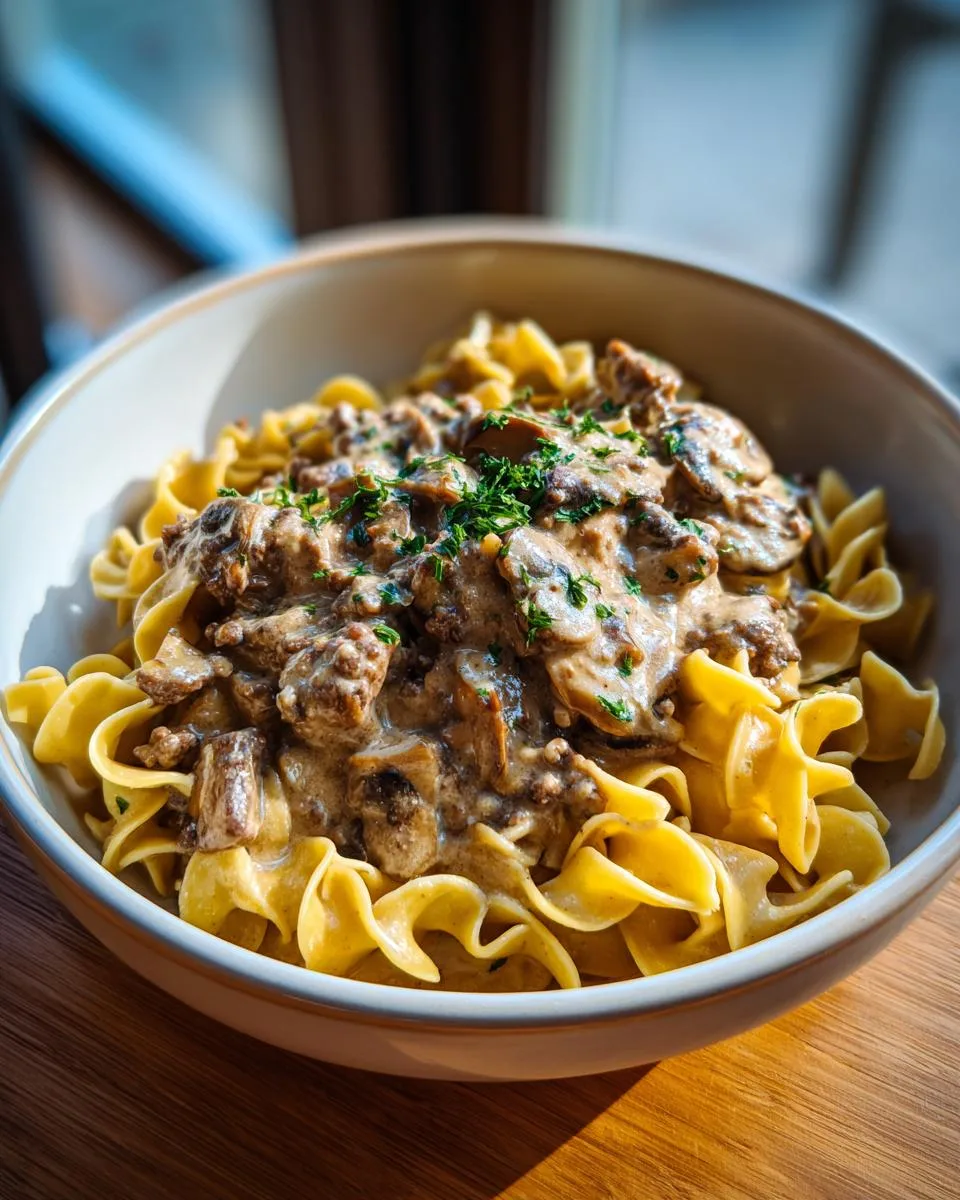 Tasty Ground Beef Stroganoff - detail 1