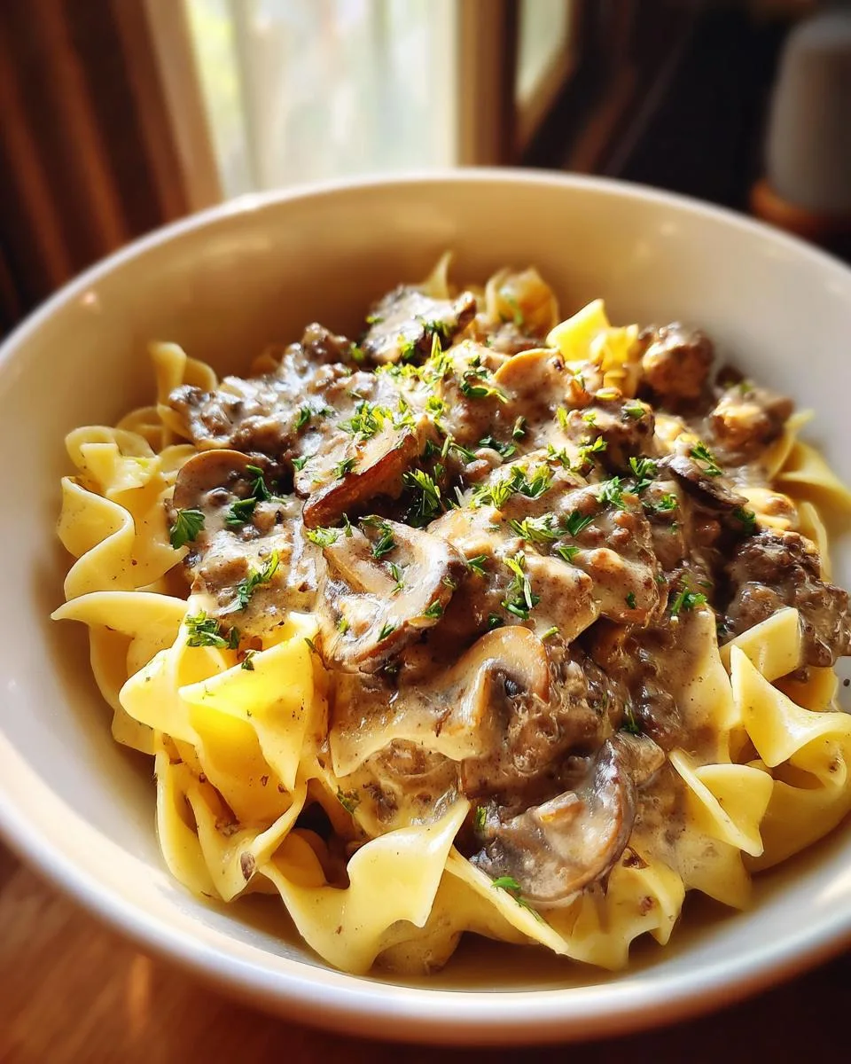 Tasty Ground Beef Stroganoff - detail 2