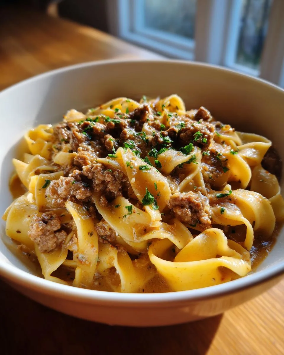 Tasty Ground Beef Stroganoff - detail 3