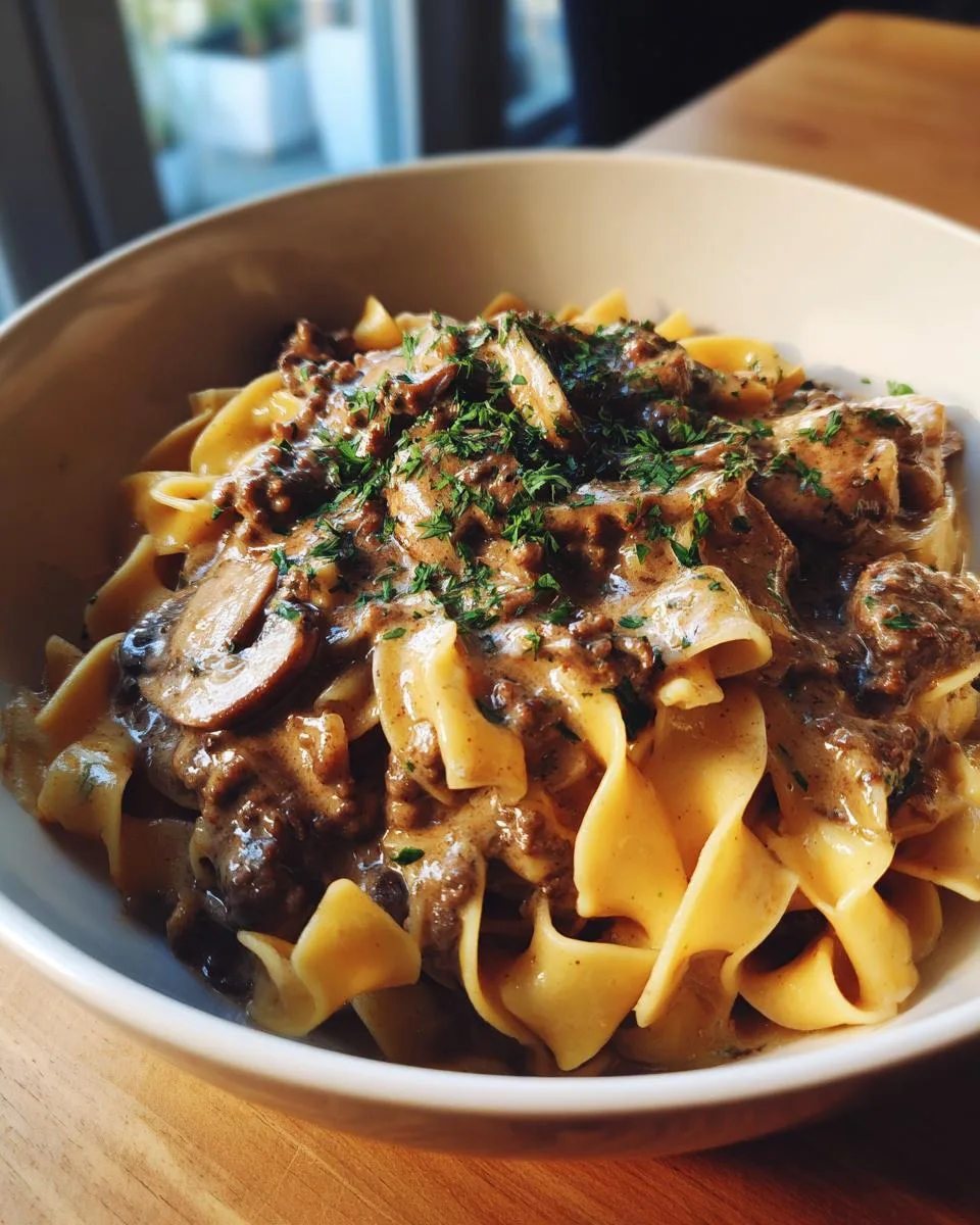 Tasty Ground Beef Stroganoff - detail 5