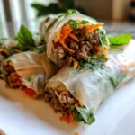 Thai Fresh Basil Beef Rolls