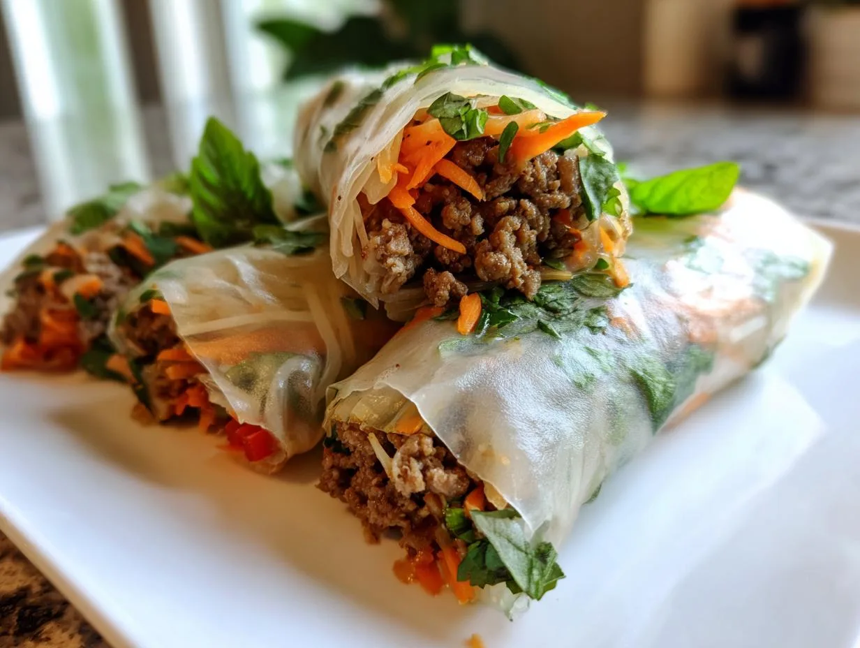 Thai Fresh Basil Beef Rolls: 25-Minute Flavor Explosion