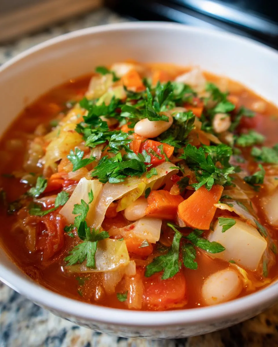 Vegetarian Cabbage Soup - detail 2