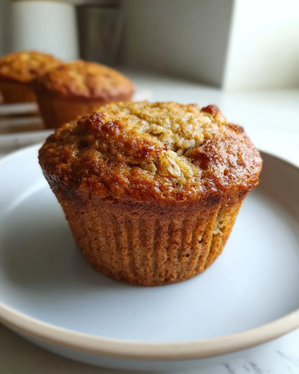 banana oat breakfast muffins - detail 3
