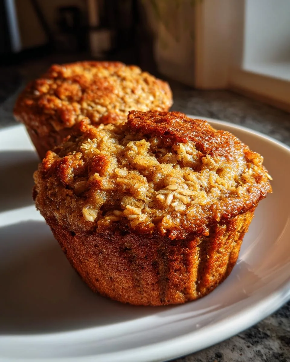 banana oat breakfast muffins - detail 4