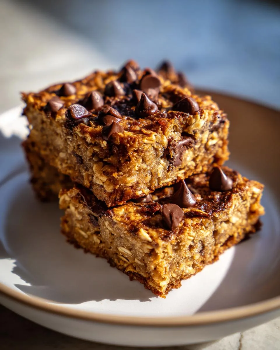 banana oatmeal bars - detail 3
