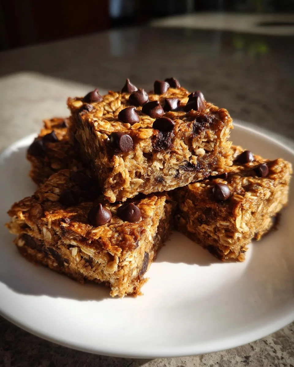 banana oatmeal bars - detail 5