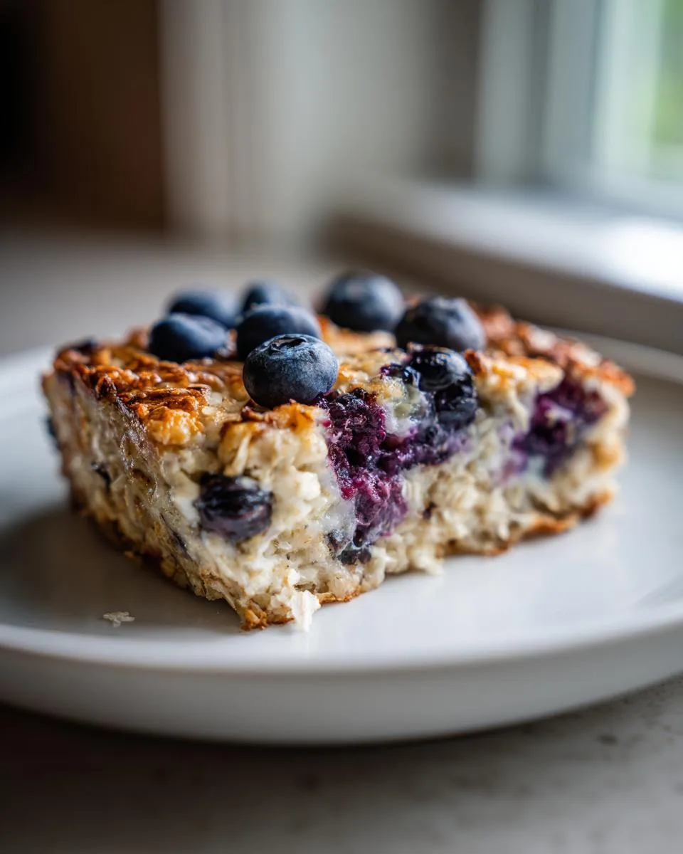 blueberry cottage cheese breakfast bake - detail 2