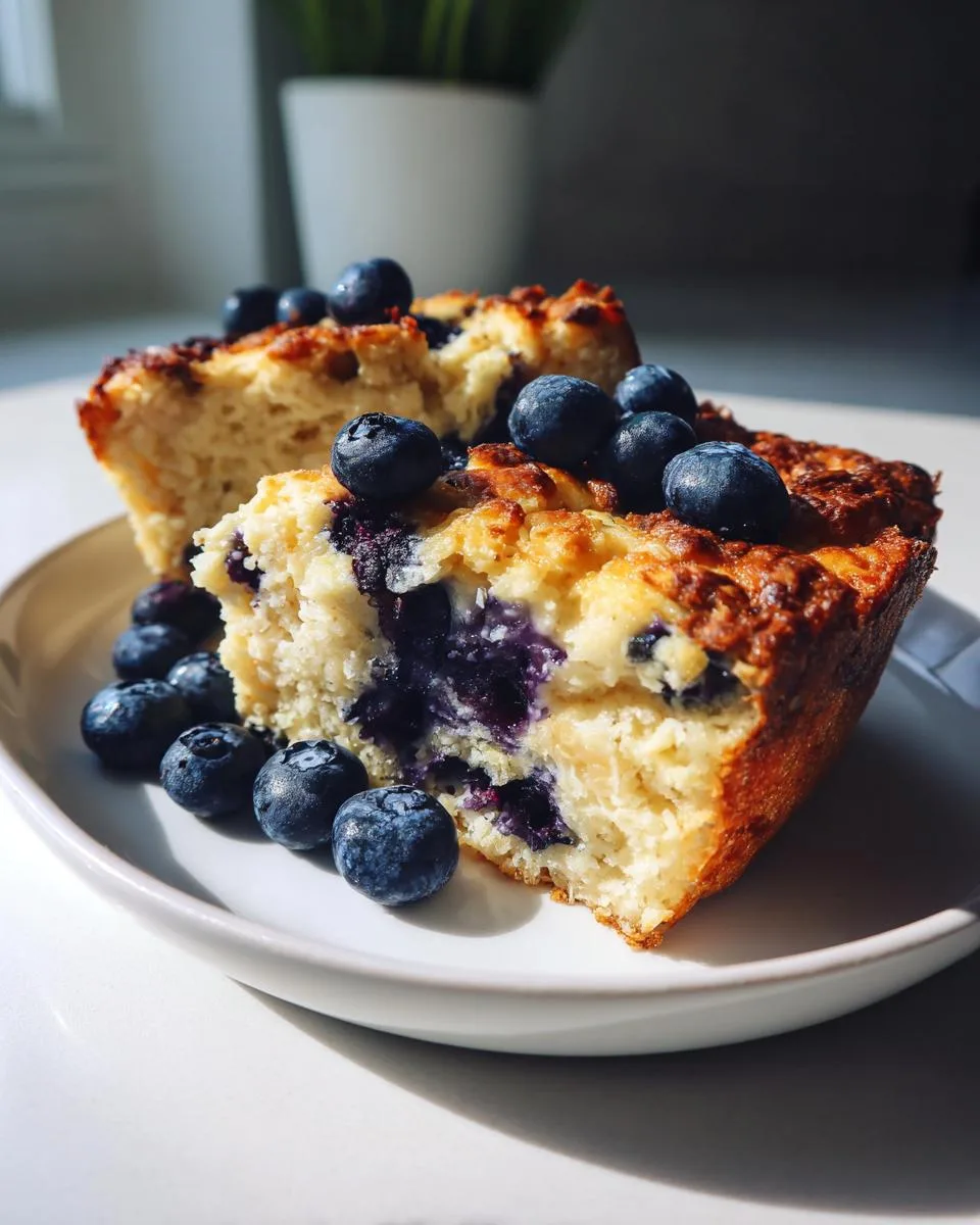 blueberry cottage cheese breakfast bake - detail 3