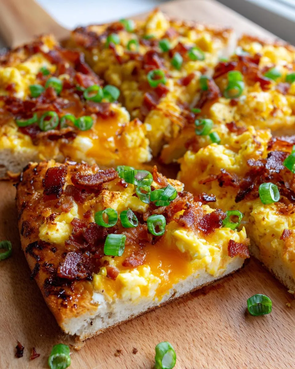 breakfast pizza - detail 1