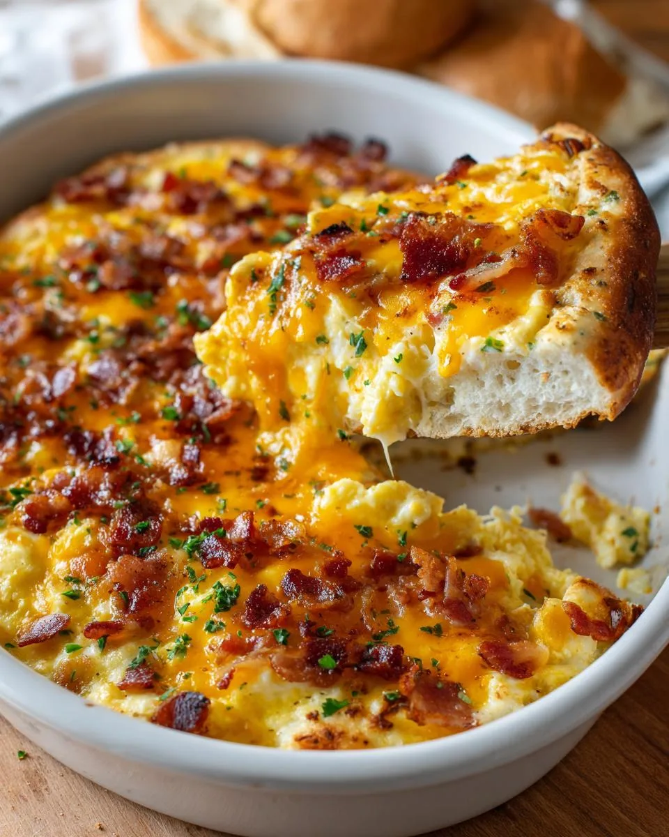 breakfast pizza with scrambled eggs - detail 4