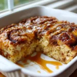 cinnamon roll baked oatmeal square