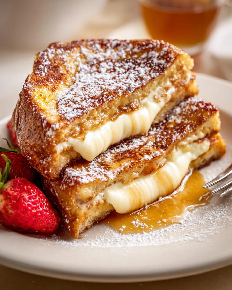 cream cheese stuffed french toast - detail 2