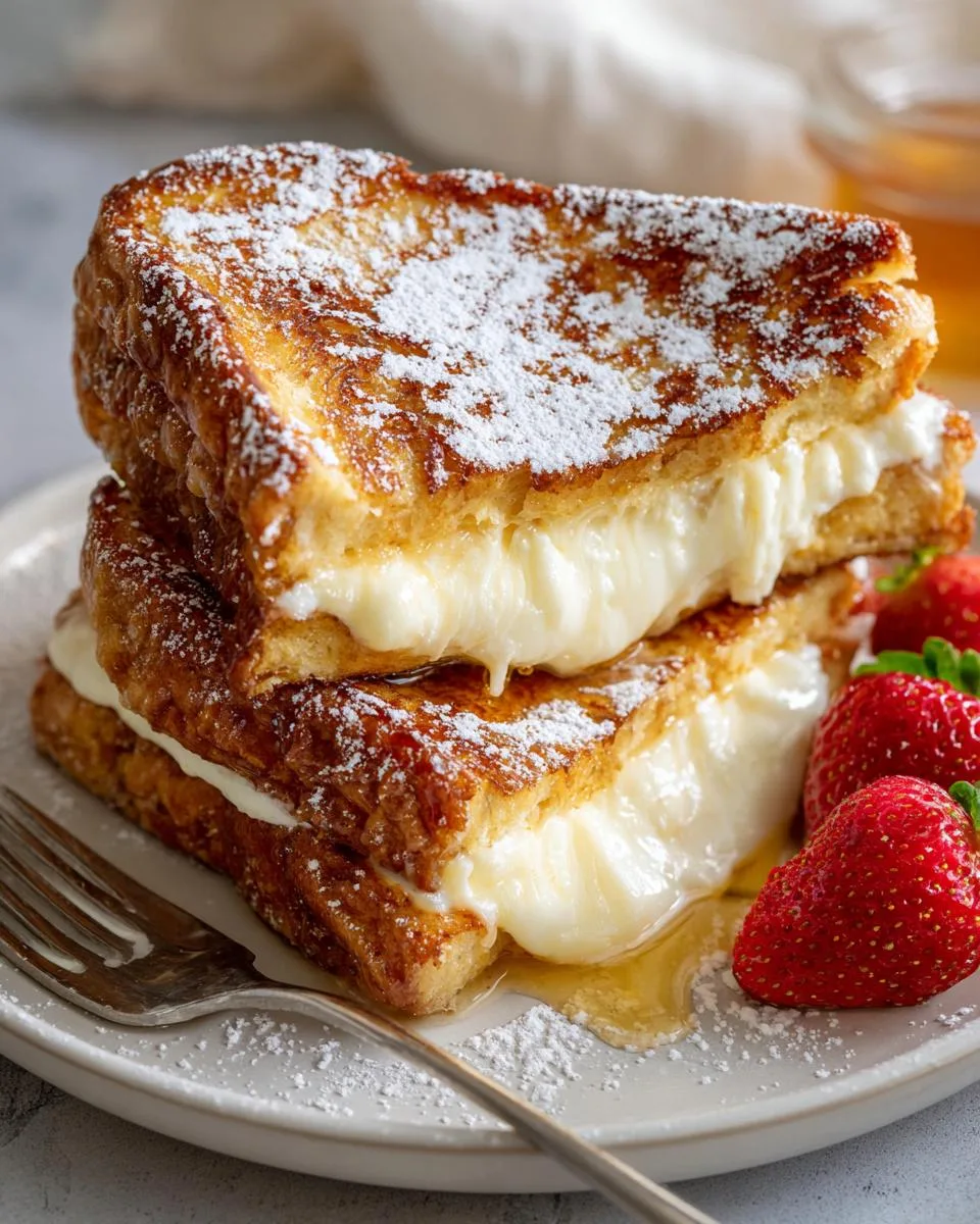 cream cheese stuffed french toast - detail 3