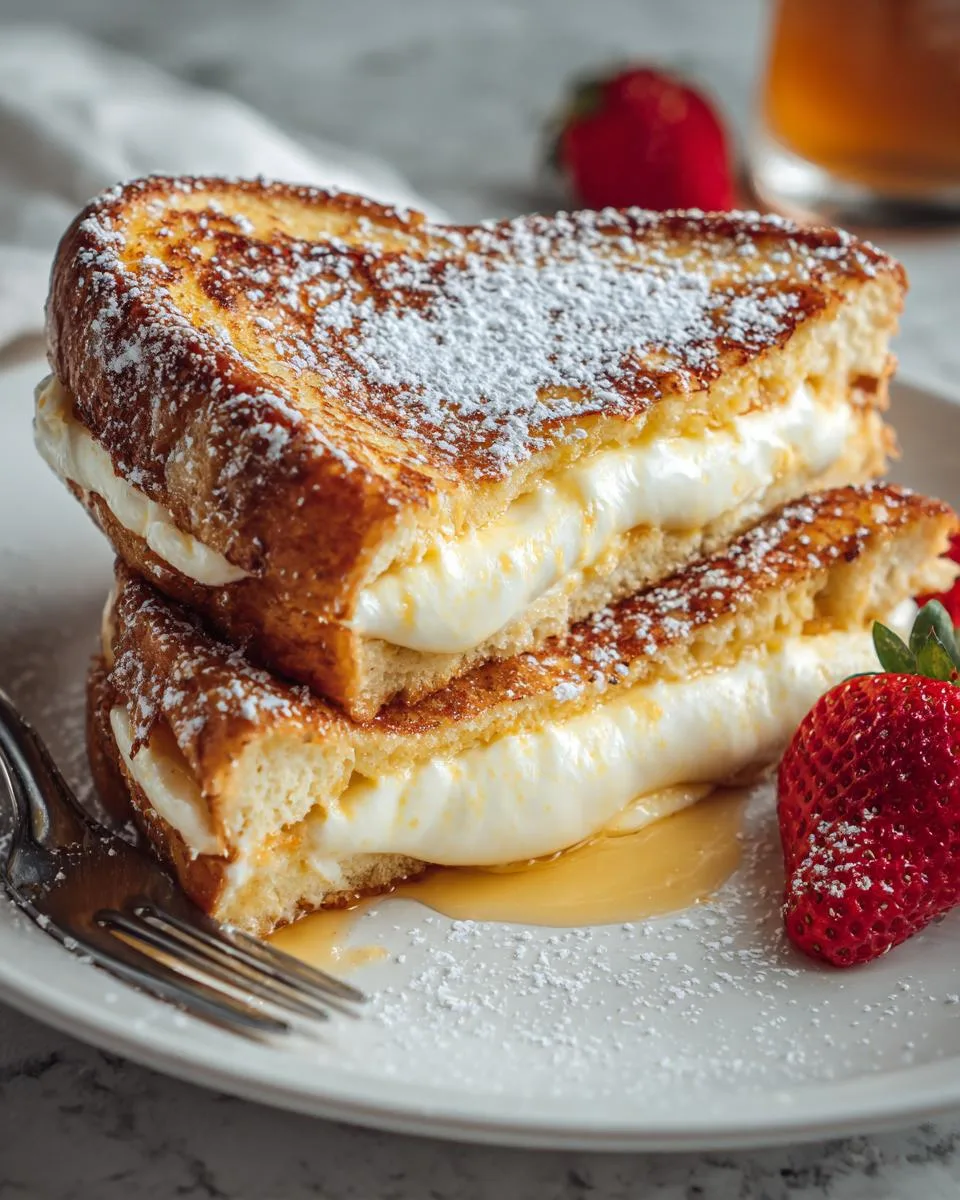 cream cheese stuffed french toast - detail 4