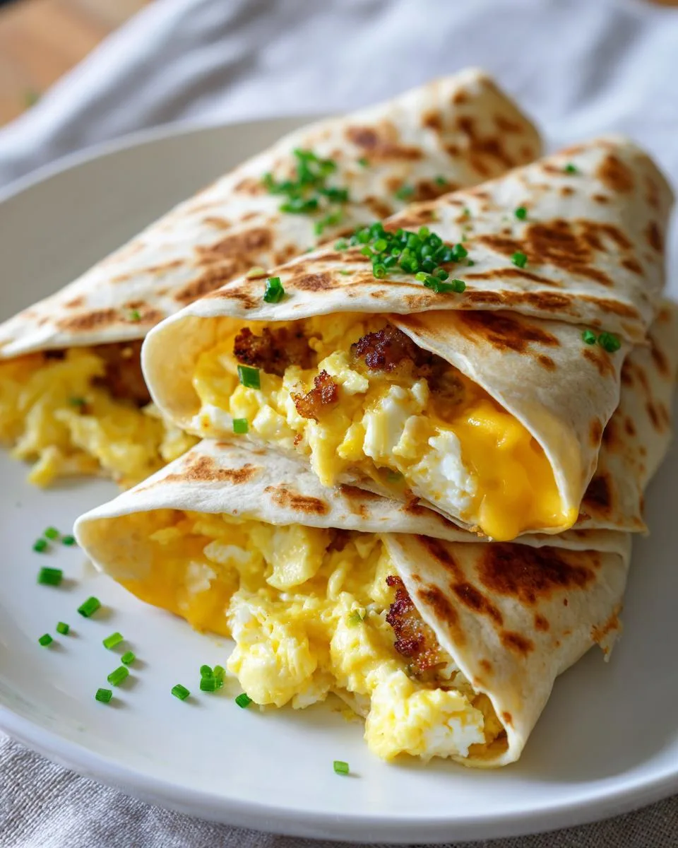 egg cheese breakfast wraps - detail 1